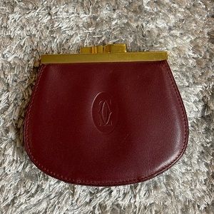 Cartier Must de Cartier Bordeaux Leather Coin Purse